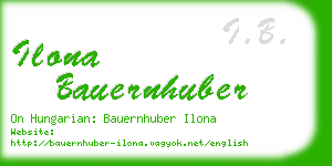 ilona bauernhuber business card